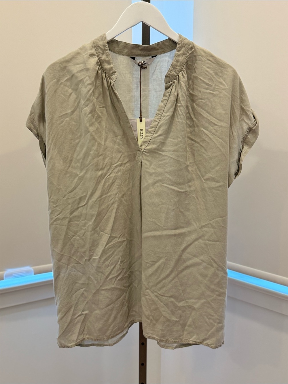 Mason's Adele Short Sleeve Blouse - Putty